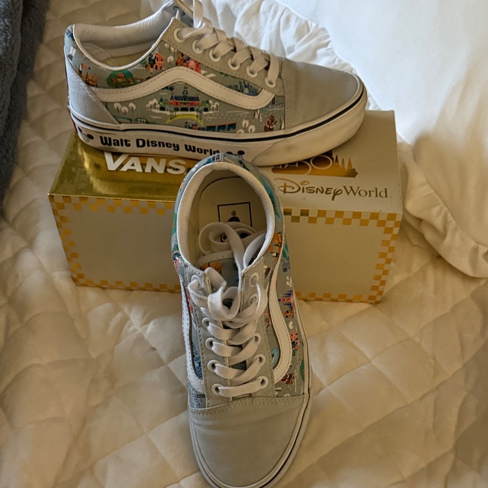 Vans Gray and Multicolor Disney Sneakers